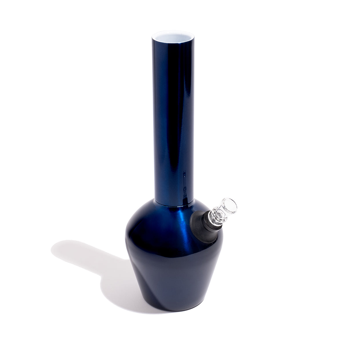 electric blue waterpipe, stainless-steel bong