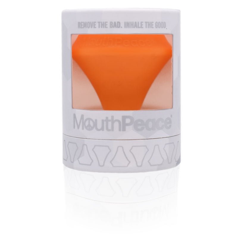 Mouthpeace bong smoke filter, orange